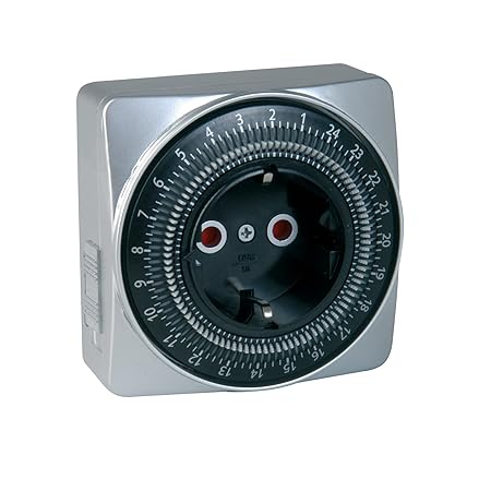 uniTEC 44018 SILVER-LINE Tageszeitschaltuhr, analog, für Innenbereich