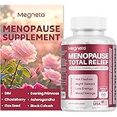 Menopause Supplements for Women, Support Hot Flashes & Night Sweats, with Black Cohosh, DIM & Evening Primrose, Hormonal Balance & Mood Support – 60 Capsules