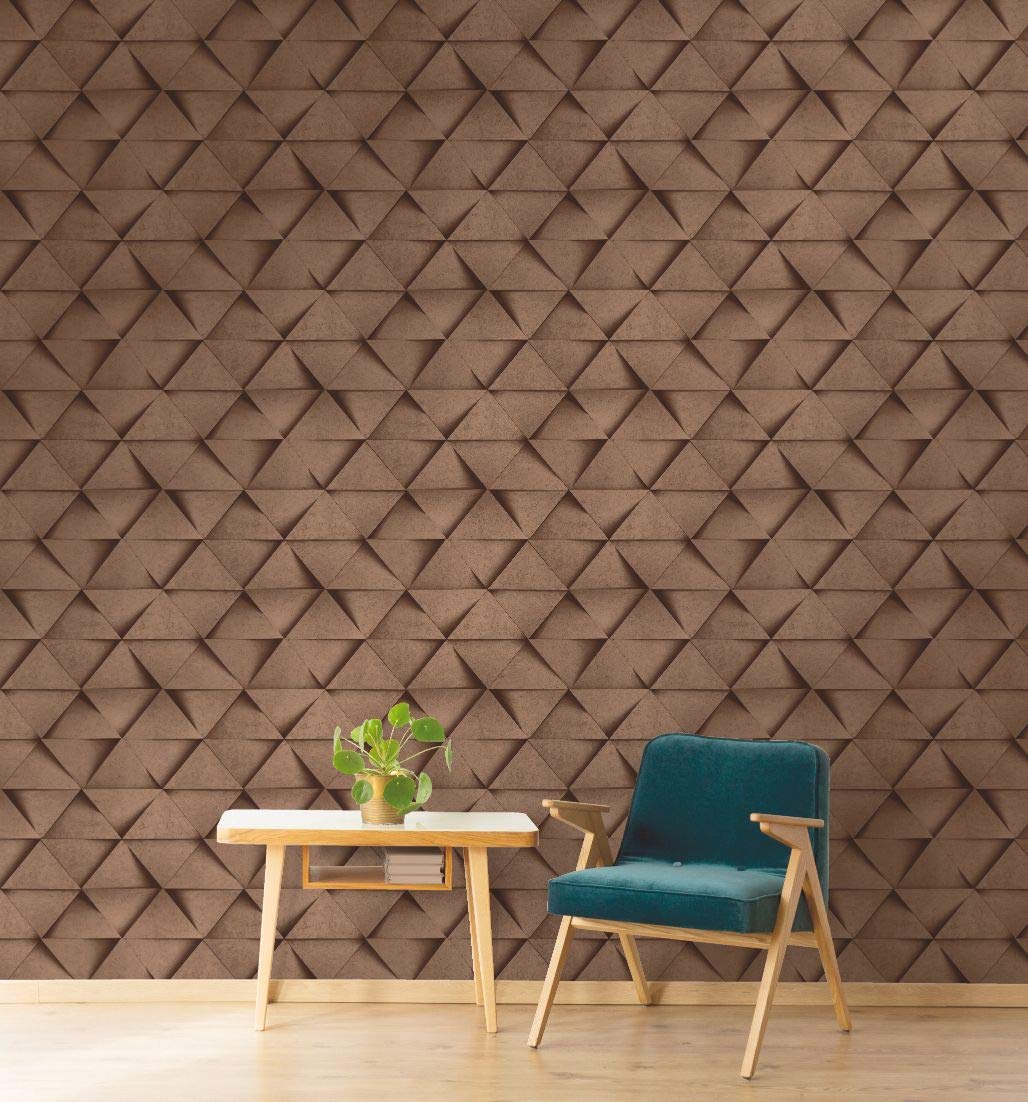 Fine Décor 3D Triangle Stone Copper, One Size