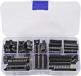 DORHEA 66PCS DIP IC Socket Kit 6-28 Pin 2.54mm Pitch Solder Type Adaptor view 1