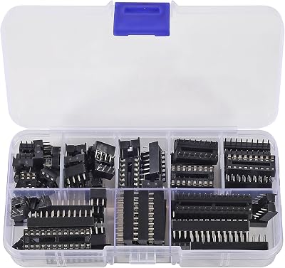 DORHEA 66PCS DIP IC Socket Kit 6-28 Pin 2.54mm Pitch Solder Type Adaptor