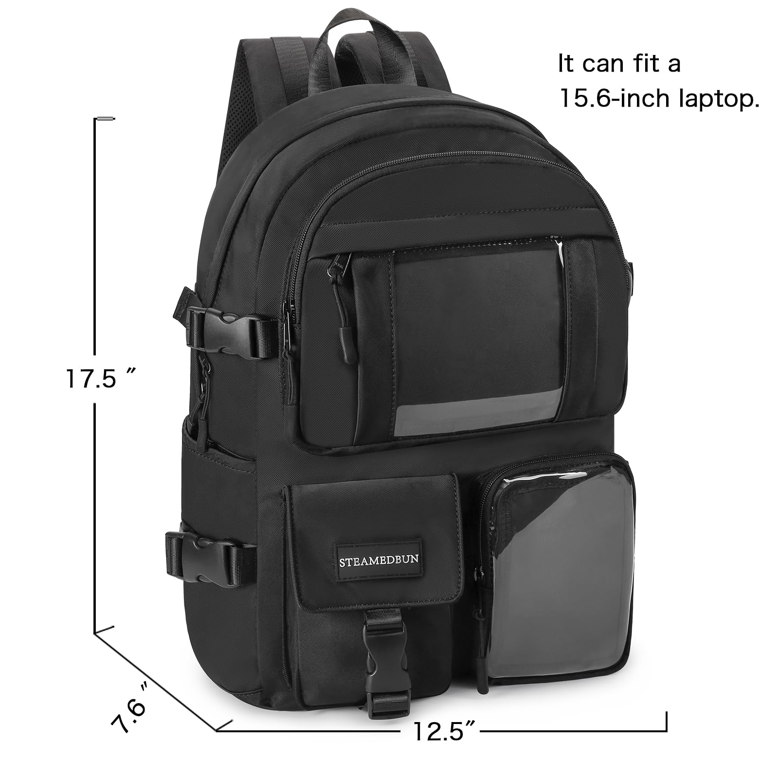 STEAMEDBUN Kawaii Backpack Cute Aesthetic Backpack for Girls,Ita Backpack with Inserts for School (without pins)