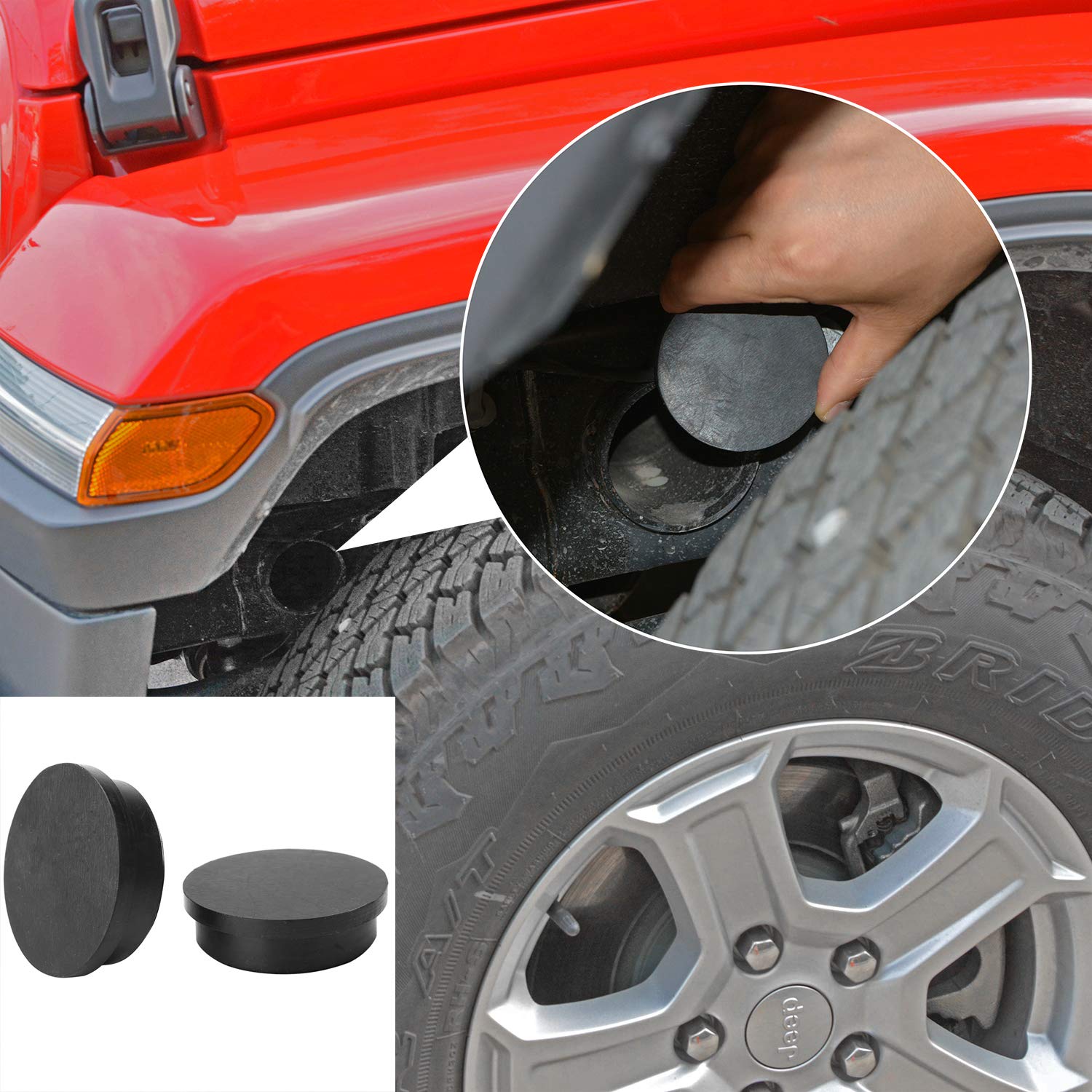 Jeep Wrangler Frame Hole Cover Plugs Tube Hole Cover Rubber Keep out