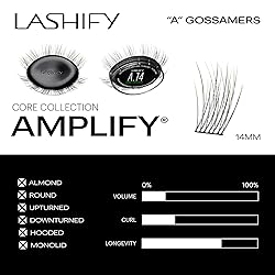 Lashify Amplify 14mm Gossamer Eyelash Extensions