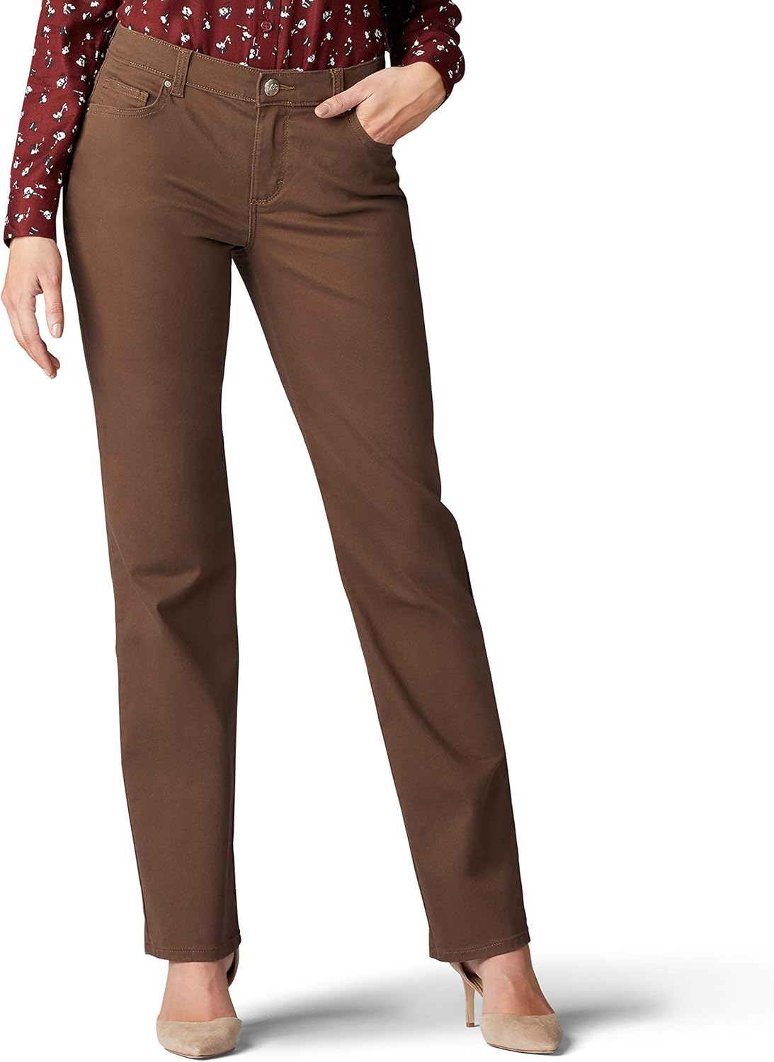 Lee Women's Relaxed Fit Straight-Leg Jean: Clothing