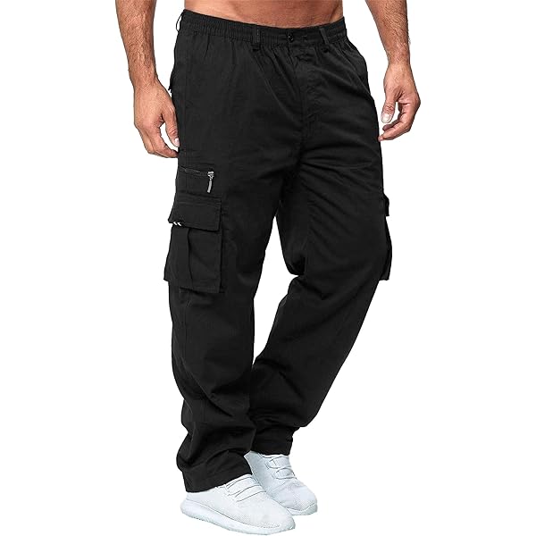 JMIERR Men's Casual Lounge Baggy Sweatpants Cargo Pants Trendy