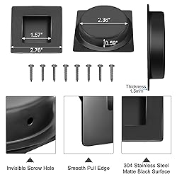 Malimali 2-3/4 Inch Recessed Finger Flush Pulls for