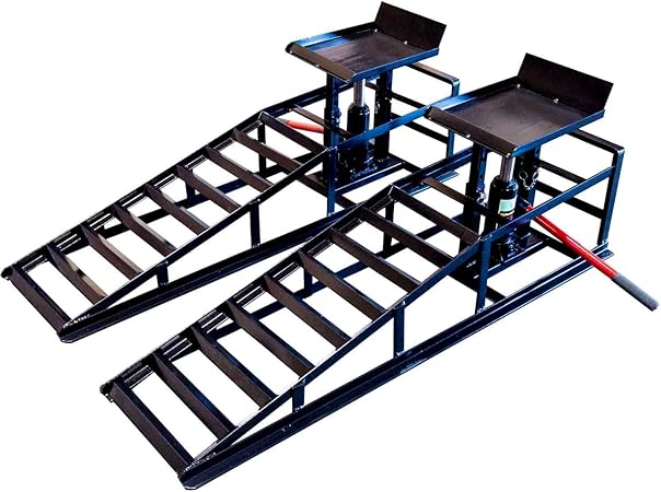 Amazon Co Jp ポータブル車スロープ油圧車自動トラック修復ツールheavy Duty 10 000lb容量 車 バイク