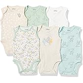 Amazon Essentials Disney | Star Wars | Princess Baby Girls' Sleeveless Bodysuits, Pack of 6