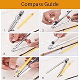 SETROVIC 12 Inch Adjustable Pencil Marking Compass Circle Wing Divider view 4