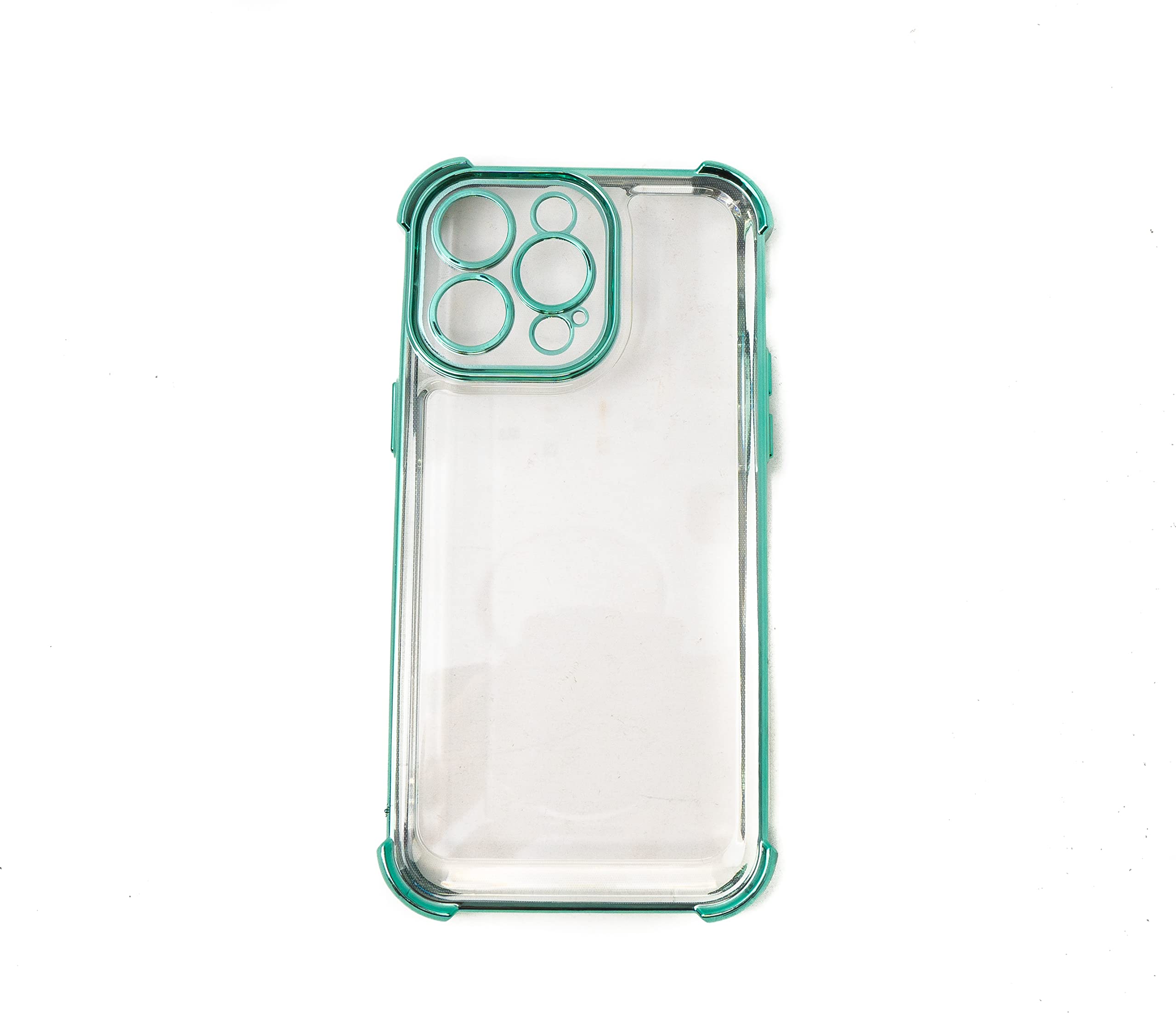 System-S Protective Case Shockproof TPU Gloss Green Transparent Case for iPhone 14 Pro Max