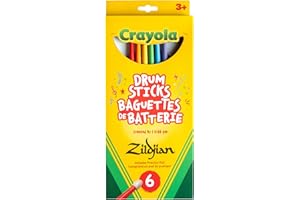 Zildjian Crayola Kids Drumsticks 6 Pack with Pad