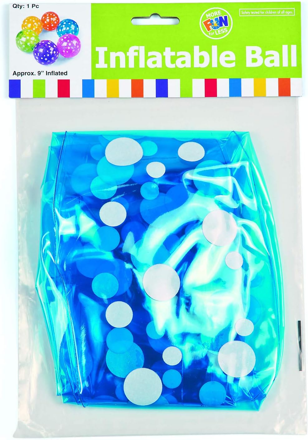 Fun Express Inflatable Polka-Dot Beach Balls (1 Dozen) in 6 Colors, Pool Party, Summer Water Fun and Birthday Parties, Bulk Pack for Adults and Children: Toys & Games