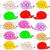 colorbopop Bulk Mini pop Bubble Keychain Fidget Toys,Party Favors,Classroom Students Boys Girls Birthday Small Gifts (20 pcs Hedgehogs)