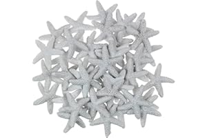 LJY 40 Pieces 1.2 Inches White Resin Pencil Finger Starfish for Wedding Home Decor and Craft Project