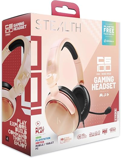 STEALTH C6-100 Gaming Headset Rose Gold Multi Platform 40mm Drivers