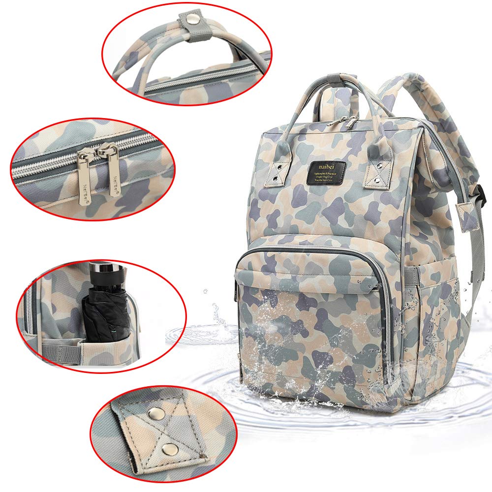 Baby Diaper Bag Backpack Waterproof Stroller Strap Insulated Bag