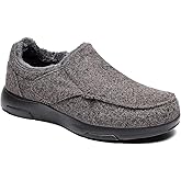 OrthoComfoot Mens Orthopedic Slippers Shoes with Arch Support: Plantar Fasciitis House Slip On Loafers, Comfortable Moccasin Mule Clogs for Indoor Outdoor