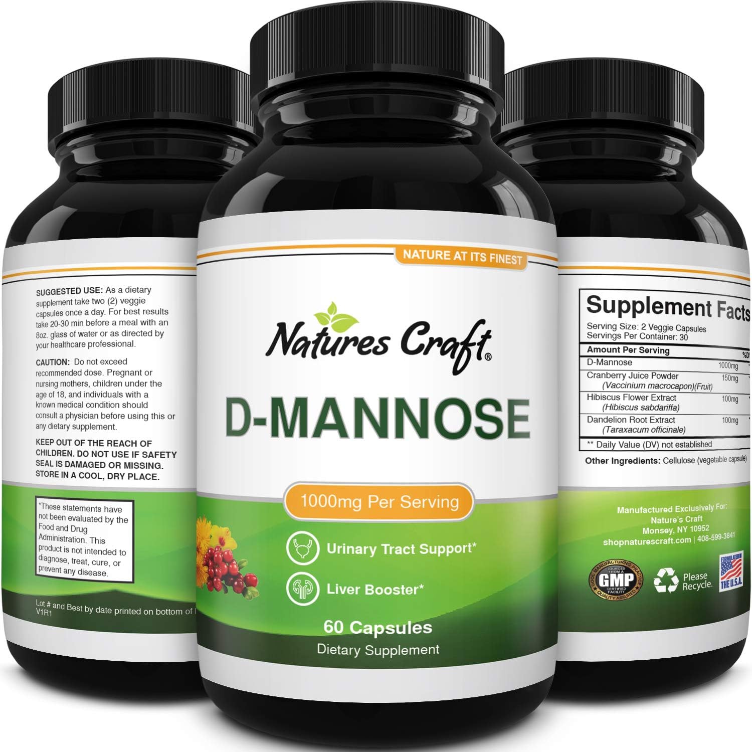 Amazon Com D Mannose With Cranberry Extract Capsules D Mannose Capsules For Kidney Cleanse Liver Support And Urinary Tract Health For Women D Mannose With Cranberry Powder And Dandelion Extract Capsules Health