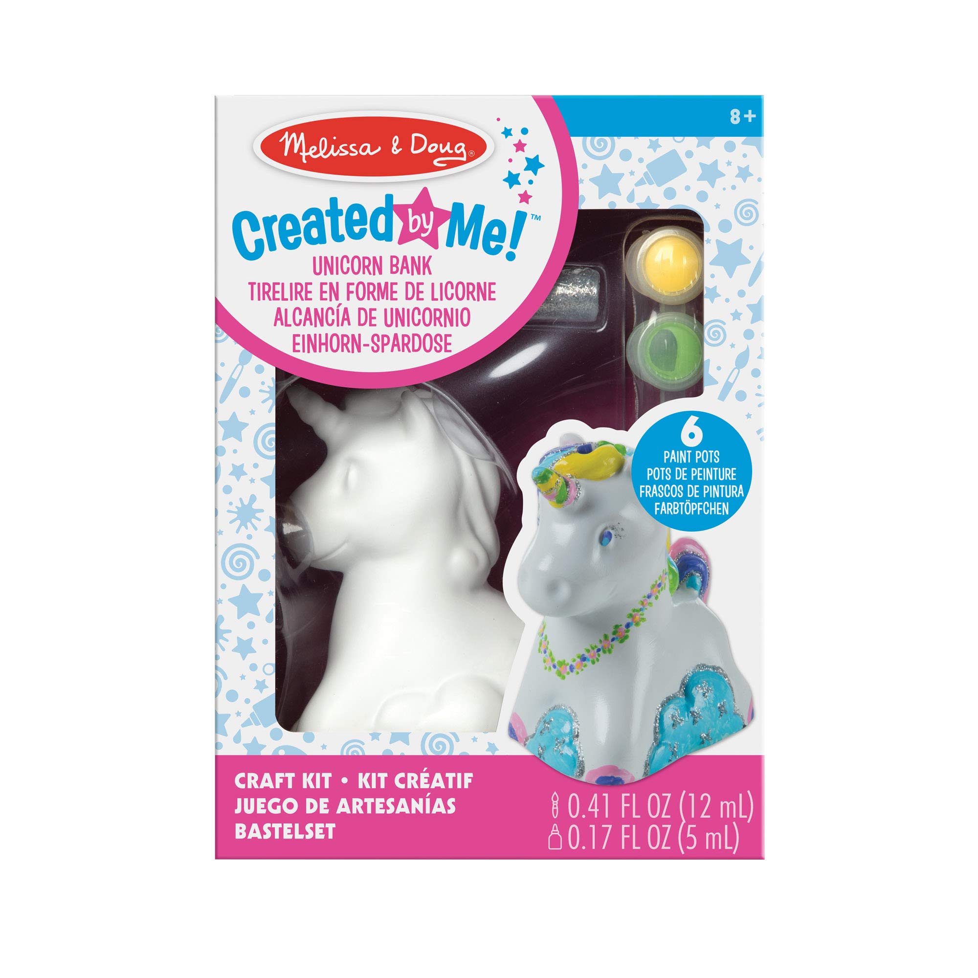 Melissa & Doug Created by Me! Unicorn Bank Craft Kit (Arts & Crafts, Painting & Decorating Keepsake)
