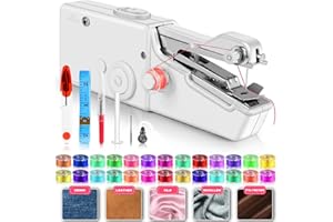 GOLAHEAD Mini Sewing Machine with Accessory Kit, Lightweight and Easy Operated Cordless Handheld Sewing Machines for Beginners, Portable Sewing Machine for Home Quick Repairing and Stitch Handicrafts