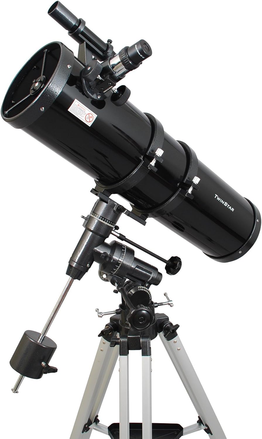Black Twinstar 6 inch Long Tube Newtonian Reflector Telescope