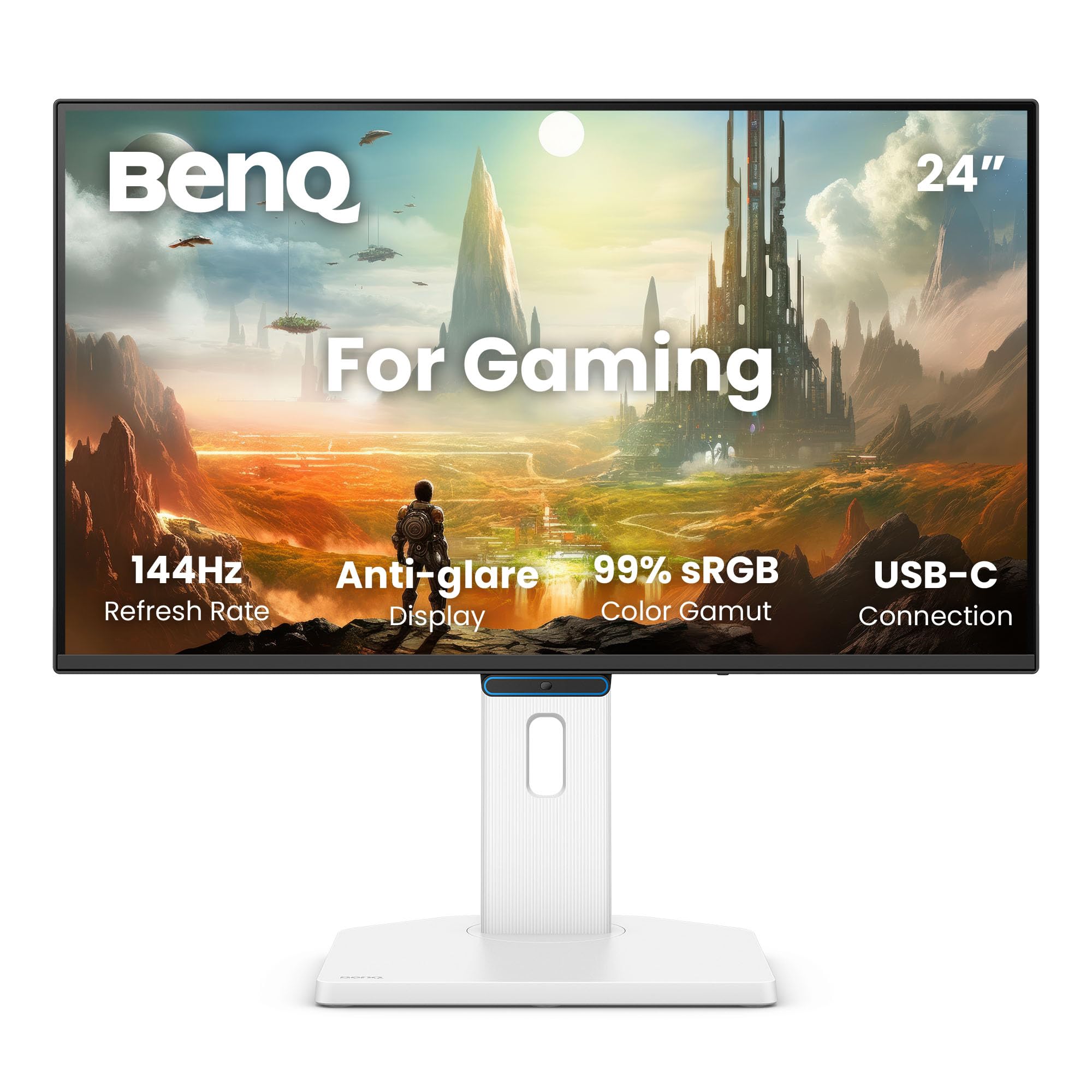 BenQ GW2490TE 23,8" 1080p FHD 144Hz IPS Eye-Care Home Office Monitor, USB-C, 1920x1080, Visual Optimizer, Flicker-free, Low Blue Light, Ultra Slim Bezel, Certificato TUV, Design ergonomico, Eye-CareU