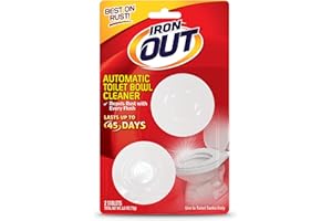 Iron OUT Automatic Toilet Bowl Cleaner Tablets, Helps Remove and Prevent Rust Stains with Every Flush, Lasts up to 45 Days, Made in the USA, 2 Tablets