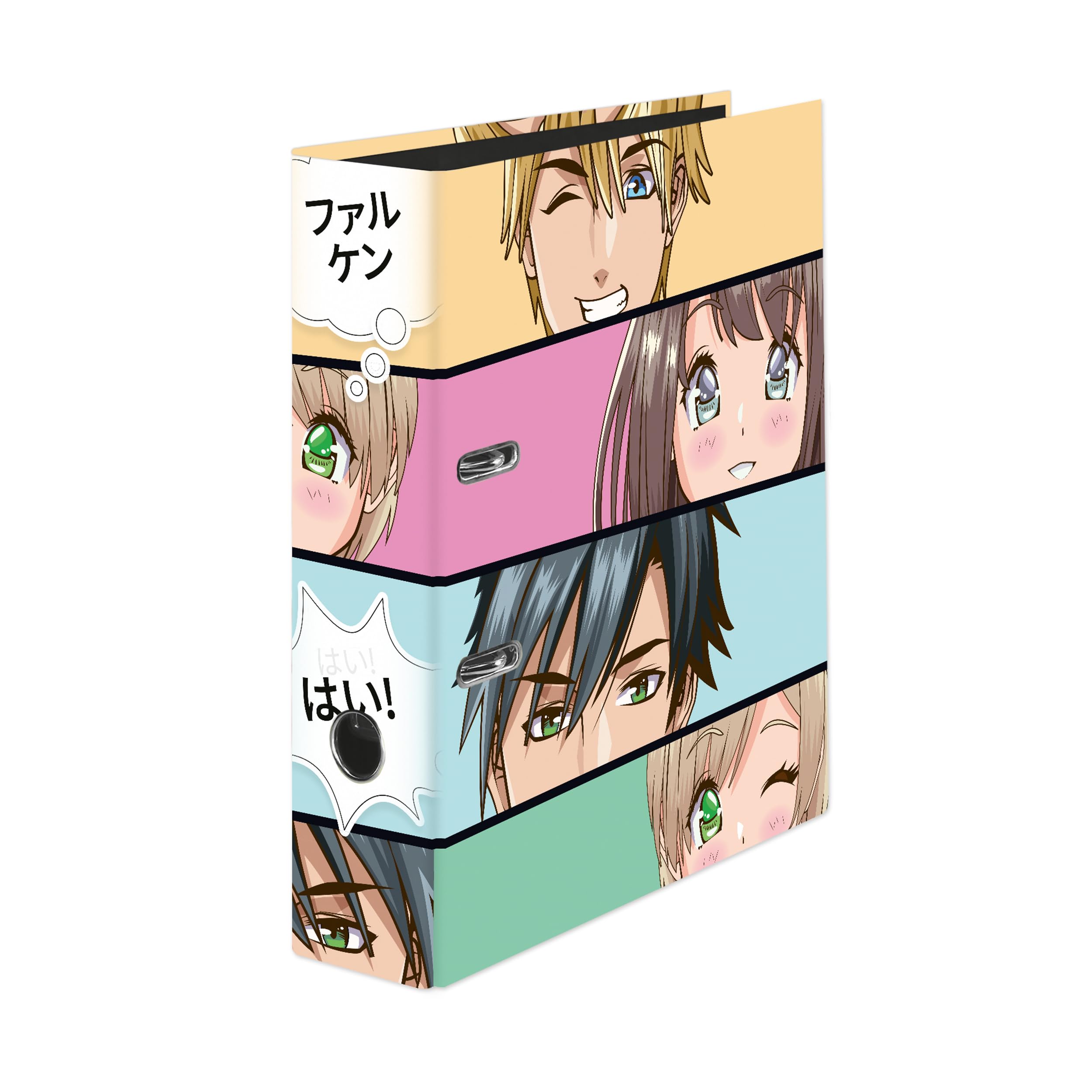 Falken Manga Faces Lever Arch File 2 Rings A4 80 mm Spine 70 mm Mechanic Dimensions Length 28.5 x Width 8 x Height 31.8 cm Ref 21002192000F