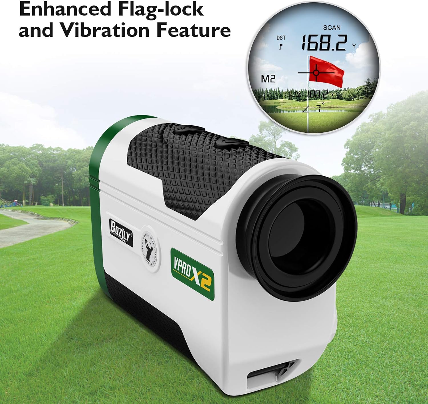 Bozily Golf Rangefinder, 1500 Yards Laser Range Finders with Slope Vibration, Fast Flag-Locking, Continuous Scan Mode for Distance and Slope Measurement : Sports & Outdoors