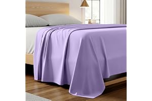 Mellanni Twin Size Flat Sheet - Iconic Collection Bedding - Hotel Luxury, Extra Soft, Cooling - Wrinkle, Fade, Stain Resistant - 1 Flat Sheet Only (Twin, Violet)