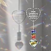 Crystal Heart Suncatcher with Engraved Thank You Message, Window Hanging Crystal Prism Sun Catcher Rainbow Maker, Appreciation Gratitude Gifts for Women Men Teacher Nurse Coworker