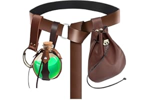 KOTORA Renaissance Costume Accessory Belt Pouch Purse Potion Bottle Belt Waist Set Retro Medieval Festival Ren Faire