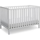 Delta Children Heartland 4-in-1 Convertible Crib - Greenguard Gold Certified, Bianca White