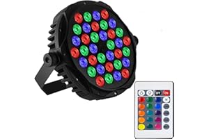 HOCINDERAL 36 LED Stage Lights RGB DJ LED Par Light Remote & DMX Controlled Sound Activated Auto Play Uplights for Wedding Birthday Christmas Holiday Music Show Dance Party Stage Lighting