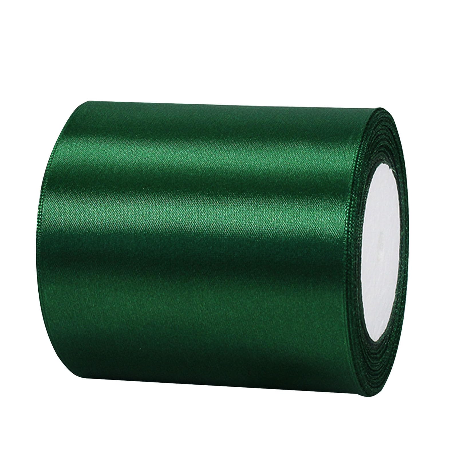 100mm Wide Thick Dark Green Ribbon for Gift Wrapping,22m 4Inch Large Fabric Satin Ribbon Green Bow for Gift Wrapping,Ribbons for Crafting,Hair,Bouquets,Wedding Car,Presents,Cake,Christmas Decoration