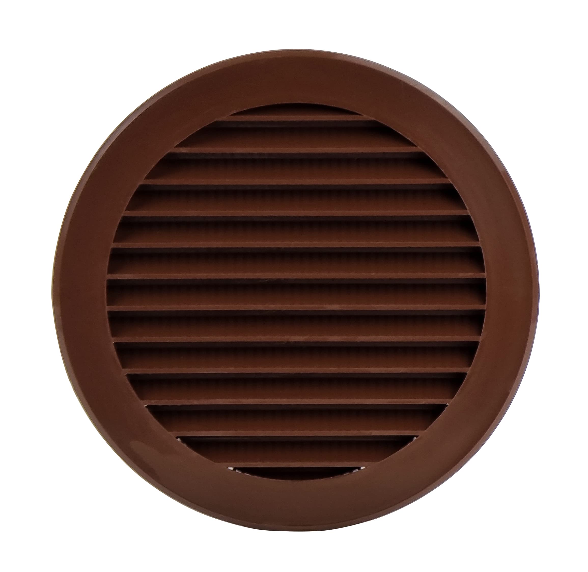 Steinberg14 Brown 125mm Air Vent Cover with Insect Mesh - 5 inch Round Air Vent Covers for Walls and Ceilings - Vent Covers - Air Vents for Interior Walls - Plastic Ventilation Grille