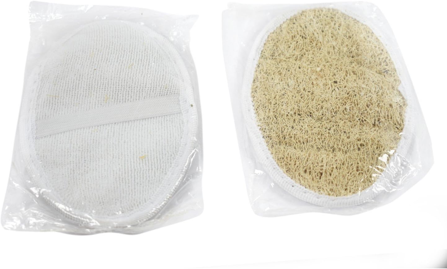 JFYOU Loofah Sponge The Organic Natural Exfoliator Loofah (Oval)/Loofah Natural - Pack of 5 Pieces