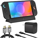 TV Dock Station for Switch 2,Replacement for Official Switch 2 Dock.Switch 2 Docking Station Supports 4K@120Hz HD Output with 20V/3A Power Adapter and Cable