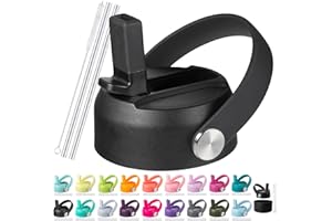 RRegeny Straw Lid for Hydro Flask Wide Mouth 32 40 oz, Lids with Flexible Handle compatible with HydroFlask, Replacement Sports Flex Cap Wide Mouth Top