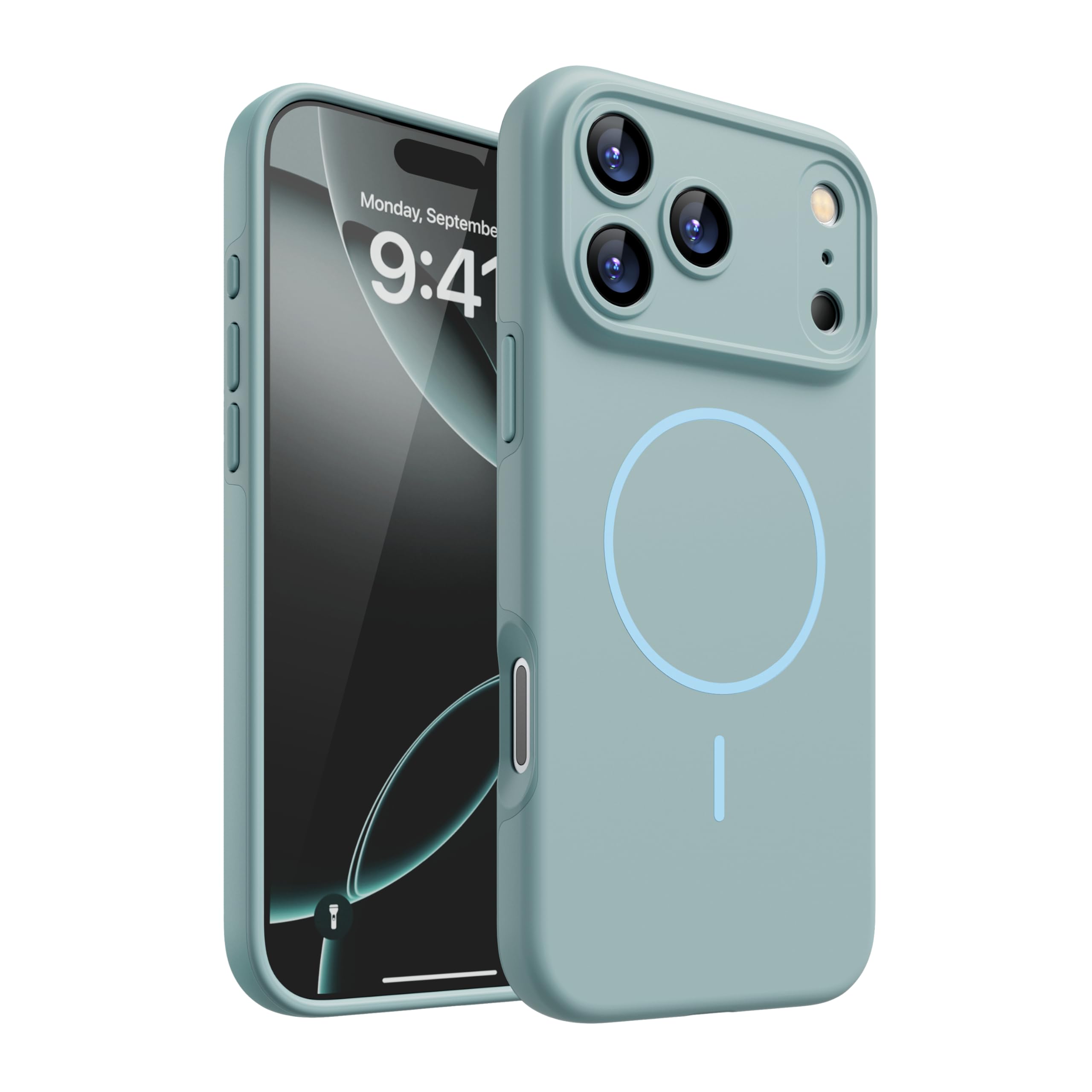 Gleecube Magnetic for iPhone 17 Pro Max Case, [Matte Solid Color] [Full Camera Protection] Protective Case for iPhone 17 Pro Max - Slate Gray