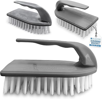 TDBS The Dustpan and Brush Store 3 Pack Scrubbing Brushes Nylon Bristles