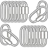 50PCS 3 Inches Quick Link Chain Connectors, M8 Screw Heavy Duty Chain Links, 5/16" Galvanized Steel Locking Carabiners for Connecting Hammock, Key Chain, Pet Leash,Gym,Camping, 1525 Lbs Capacity