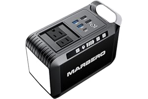 MARBERO Portable Power Bank with AC Outlet, Peak 120W/110V Portable Laptop Battery Bank, 24000mAh Charger Power Supply with AC Outlet, Power Station for Outdoor Camping Home Office Hurricane Emergency