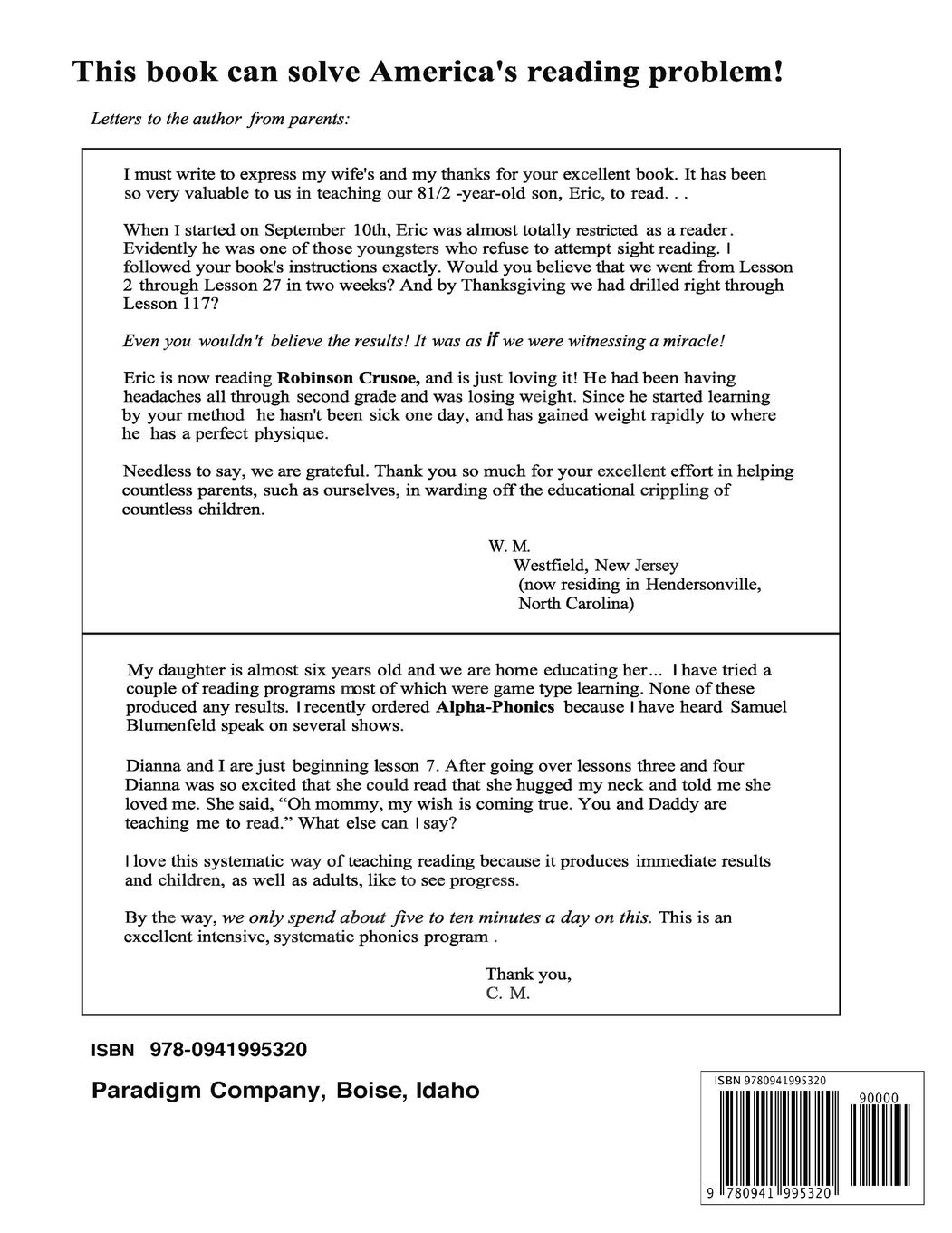 Alpha Phonics A Primer For Beginning Readers Blumenfeld Samuel L 9780941995320 Amazon Com Books