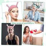 Heyu-Lotus 2 PCS Snail Face Wash Headband Coral Fleece Spa Hair Band view 6