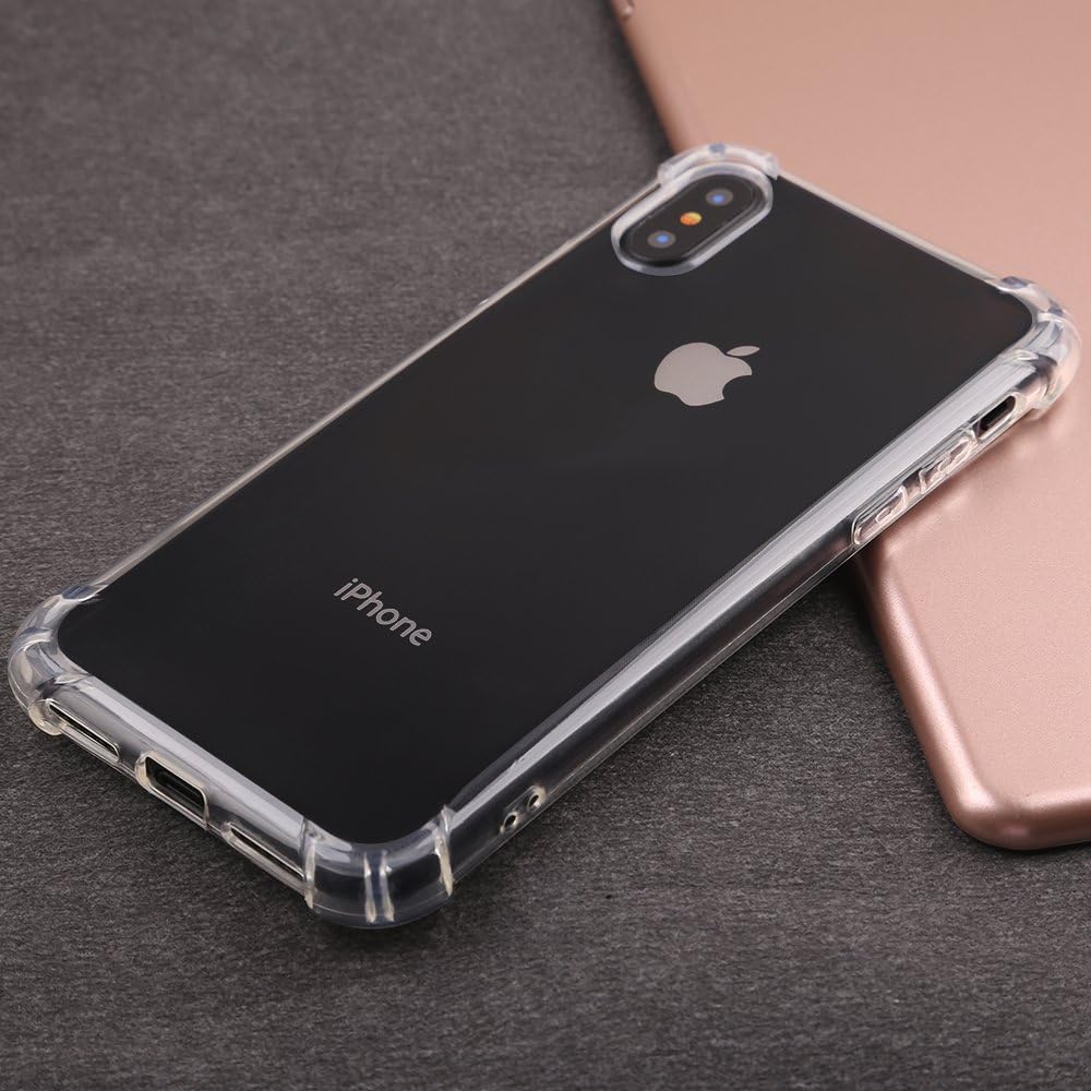 Compatible iphone x cases clear, iphone x cases girls, iphone x cases cute, iphone crystal clear[Reinforced Corners TPU Bumper Cushion]Support Wireless Charging][Thin Slim Fit] Clear