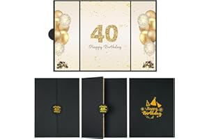 LDFDRT 40th Birthday Party Decorations Signature Guest Book Big Birthday Card Party Guest Book Signature Book Guestbook 40 Years Old Birthday Gifts Signing Card Board