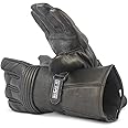 Blok-IT Leather Motorcycle Gloves. Motorbike Gloves. Windproof & Waterproof Biker Gloves, Gauntlet Motorcycle Gloves for Men & Women. Ultra Durable Thinsulate Cold Weather Motorcycle Gloves.