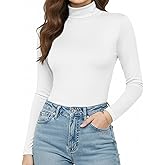 Womens Long Sleeve Turtleneck T-Shirts Mock Neck Underwear Fall Winter Fashion Base Layer Casual Lightweight Soft Tops